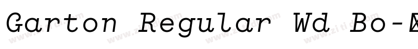 Garton Regular Wd Bo字体转换